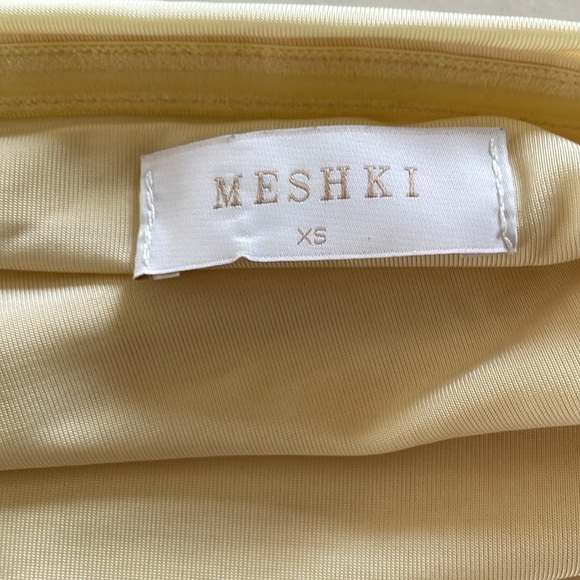 Meshki Yellow Off-Shoulder Bodycon Dress #110 - Picture 7 of 7